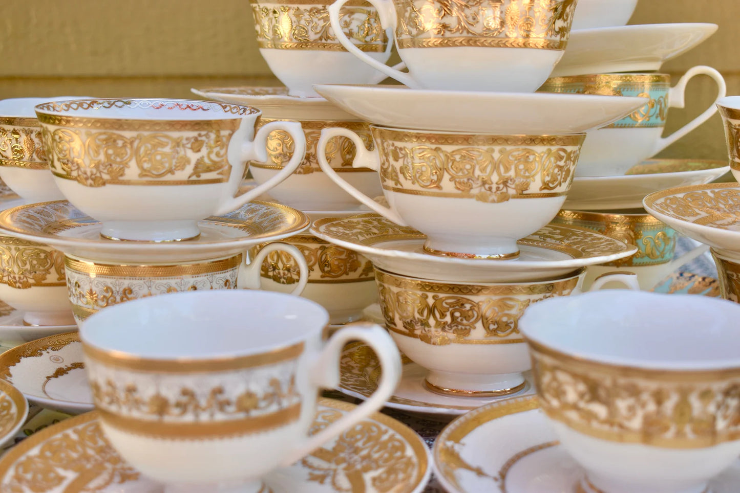 Mismatched Regency Teacups