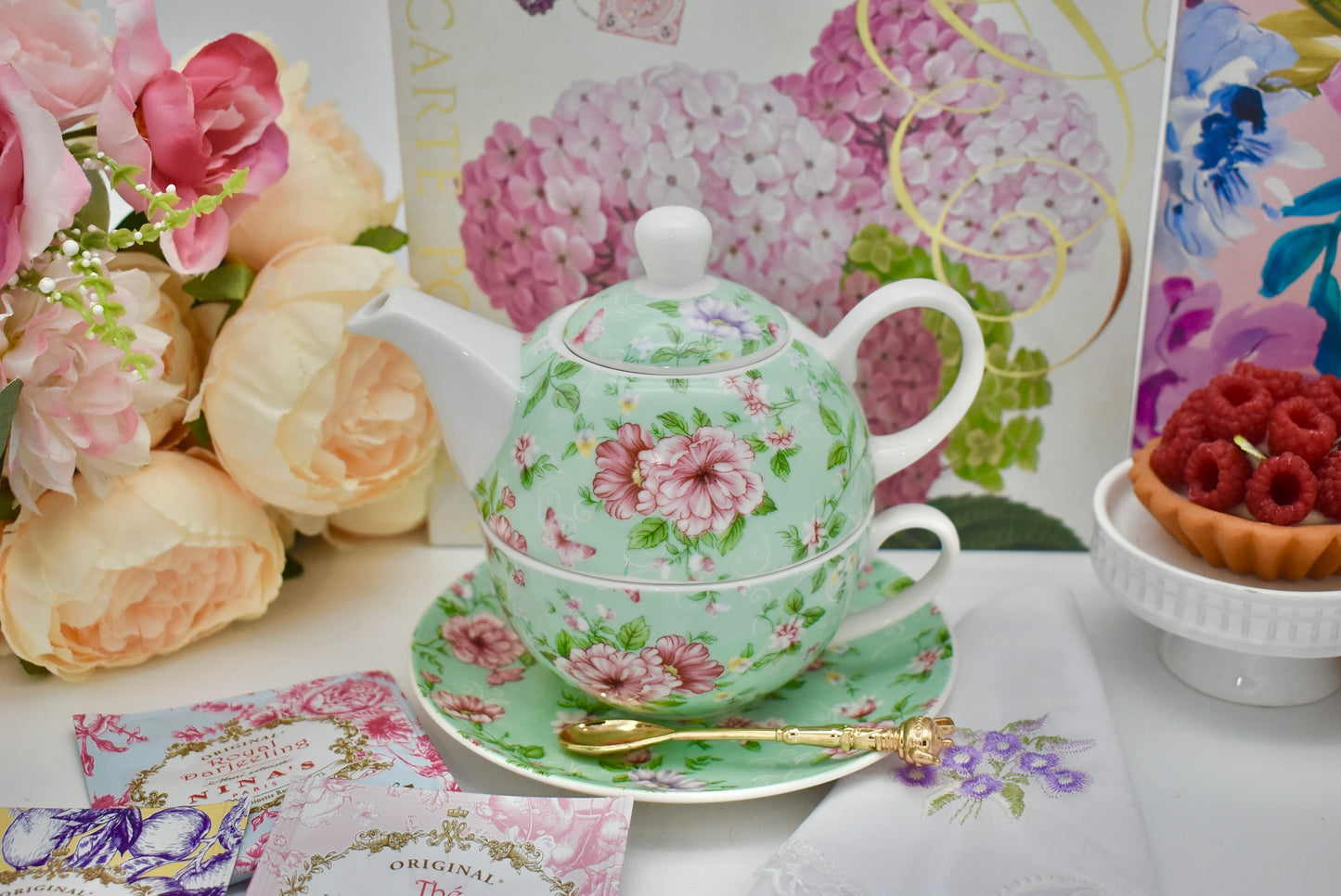 Chintz Mint Green Tea for One Gift Set