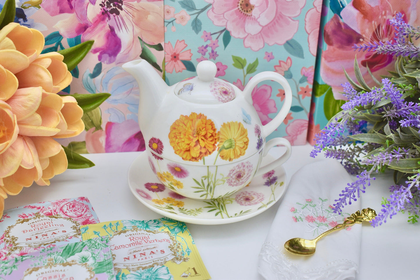 Marigold Garden Tea for One Gift Set