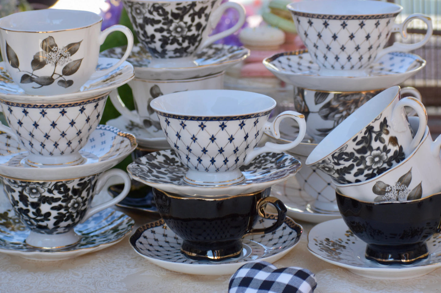 Mismatched Elegant Teacups