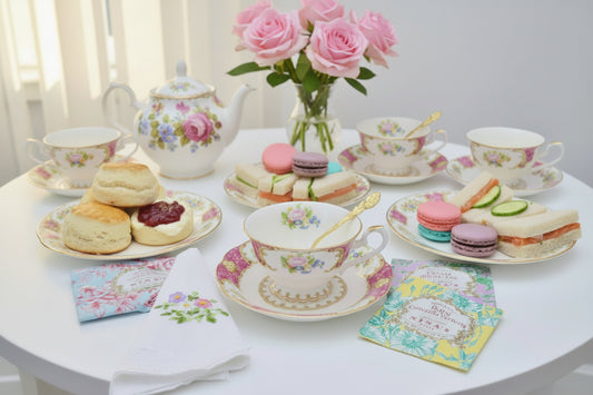 Victorian Lady in Pink Teacup Gift Set