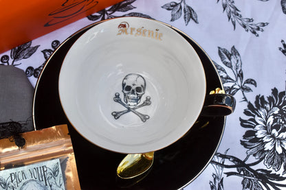 Skull and Bones Arsenic Teacup Gift Set