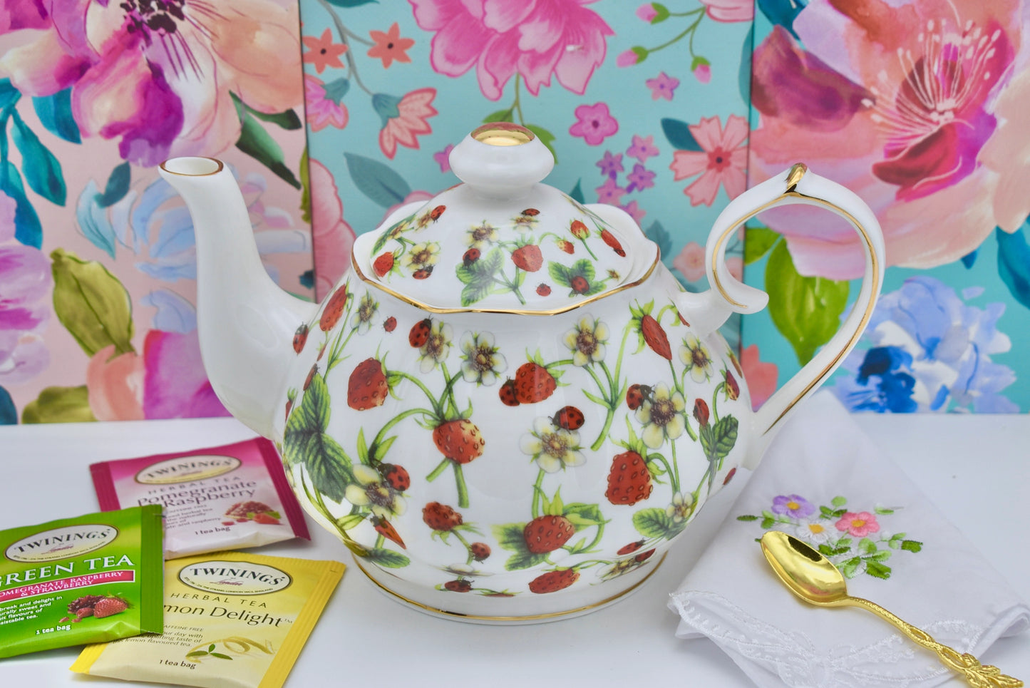 Farmers Market Strawberry Teapot