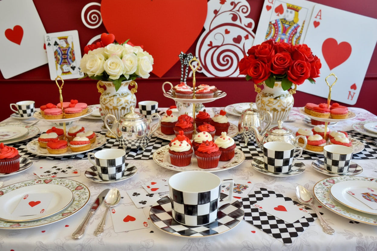 Mad Tea Party Checkered Teacup Gift Set