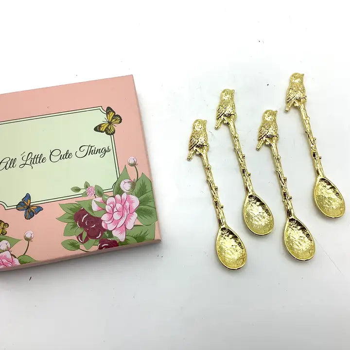 Gold Bird Handle Teaspoon
