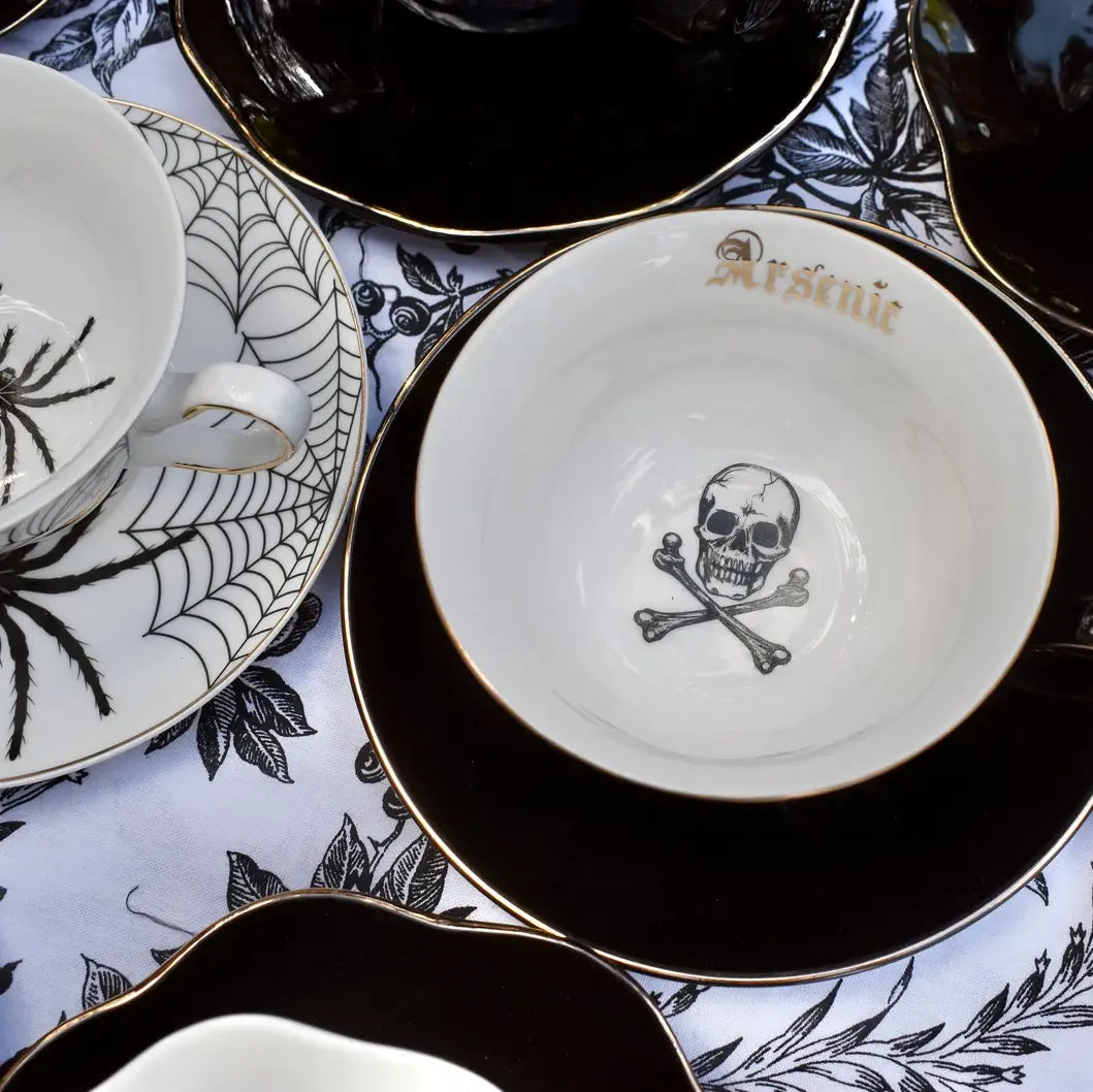 Skull and Bones Arsenic Teacup Gift Set