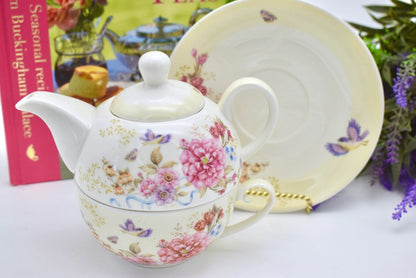 Pretty in my Garden Buttercup Yellow Tea For One Gift Set
