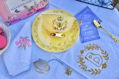 Bridgerton Inspired Daffodil Yellow Teacup Gift Set