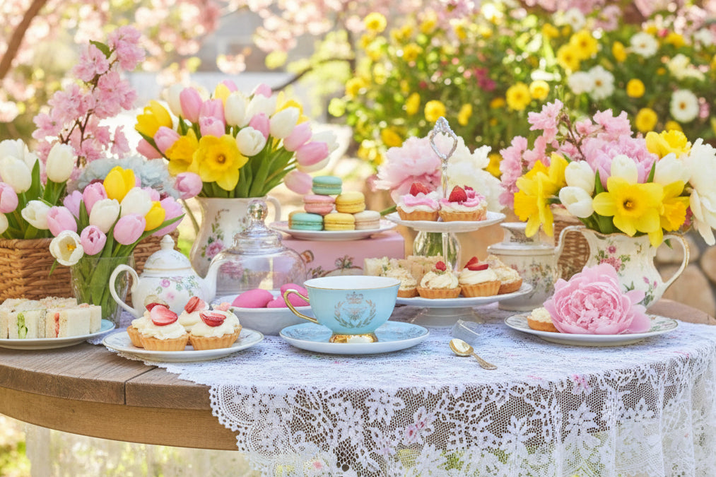 Bridgerton Inspired Aqua Blue Teacup Gift Set