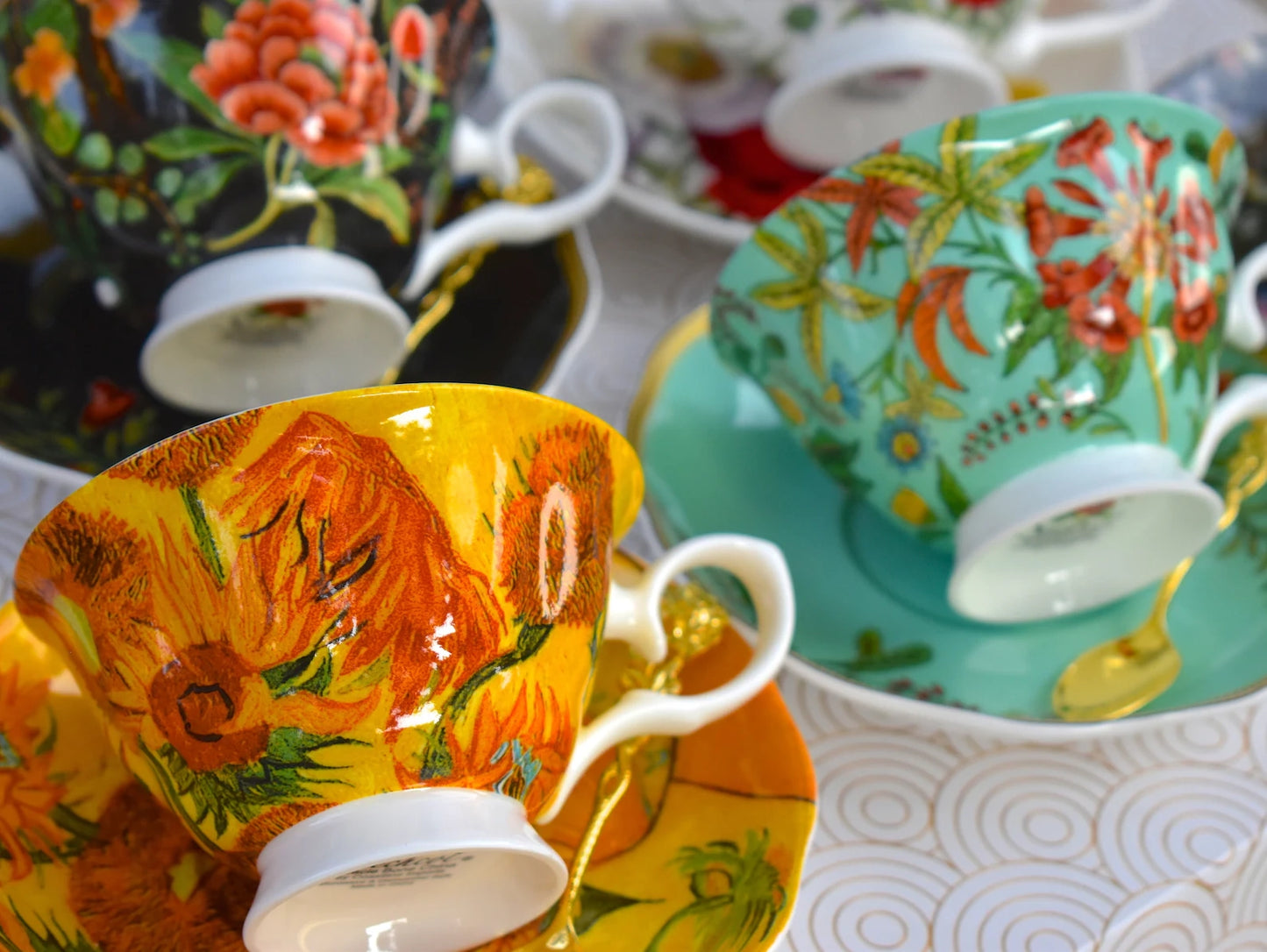 Mismatched Fiesta Teacups