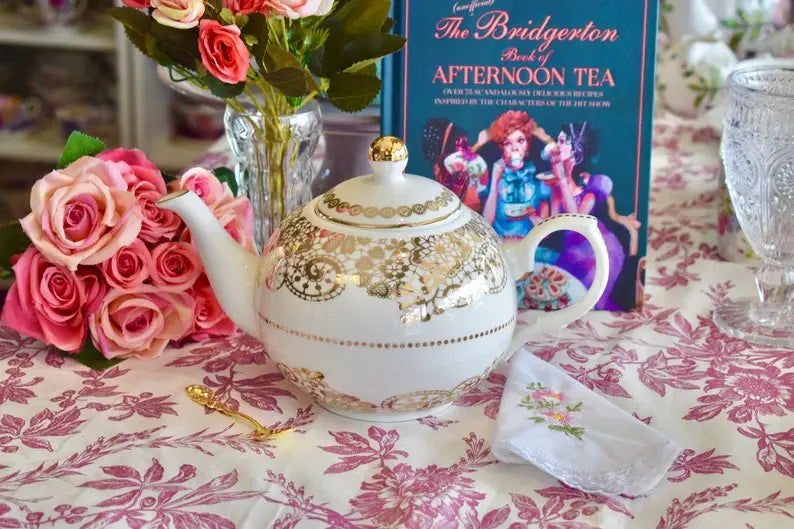 Gold Lace Teapot