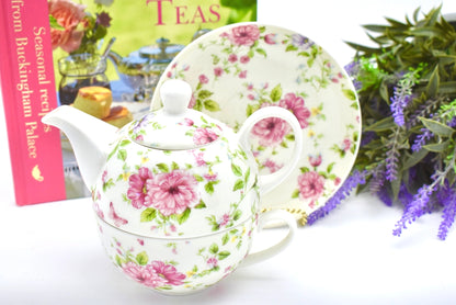 Chintz White Tea for One Gift Set
