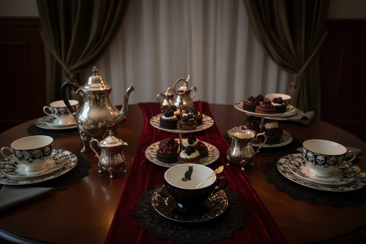Black Cat Teacup Gift Set