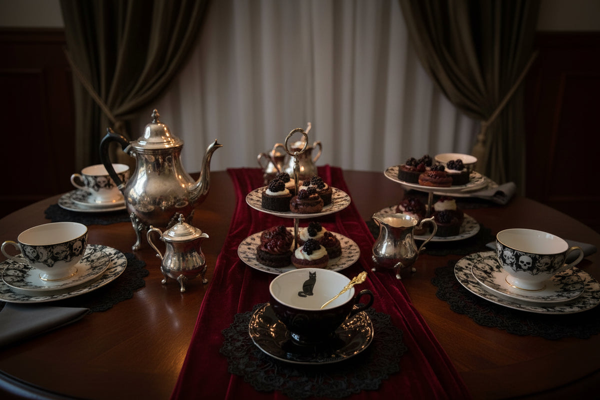 Black Cat Teacup Gift Set