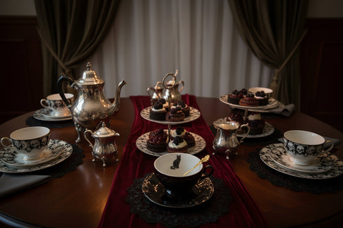 Black Cat Teacup Gift Set