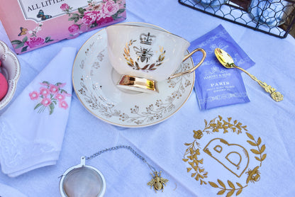 Bridgerton Inspired White Teacup Gift Set