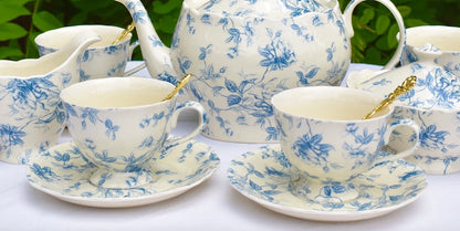 Toile Blue and White Teacup Gift Set