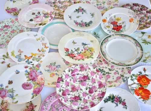 Vintage Mismatched Side Plates