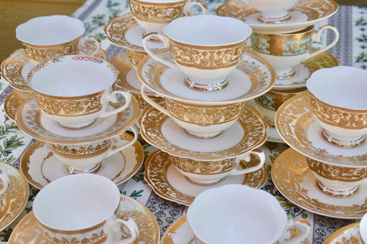 Mismatched Regency Teacups