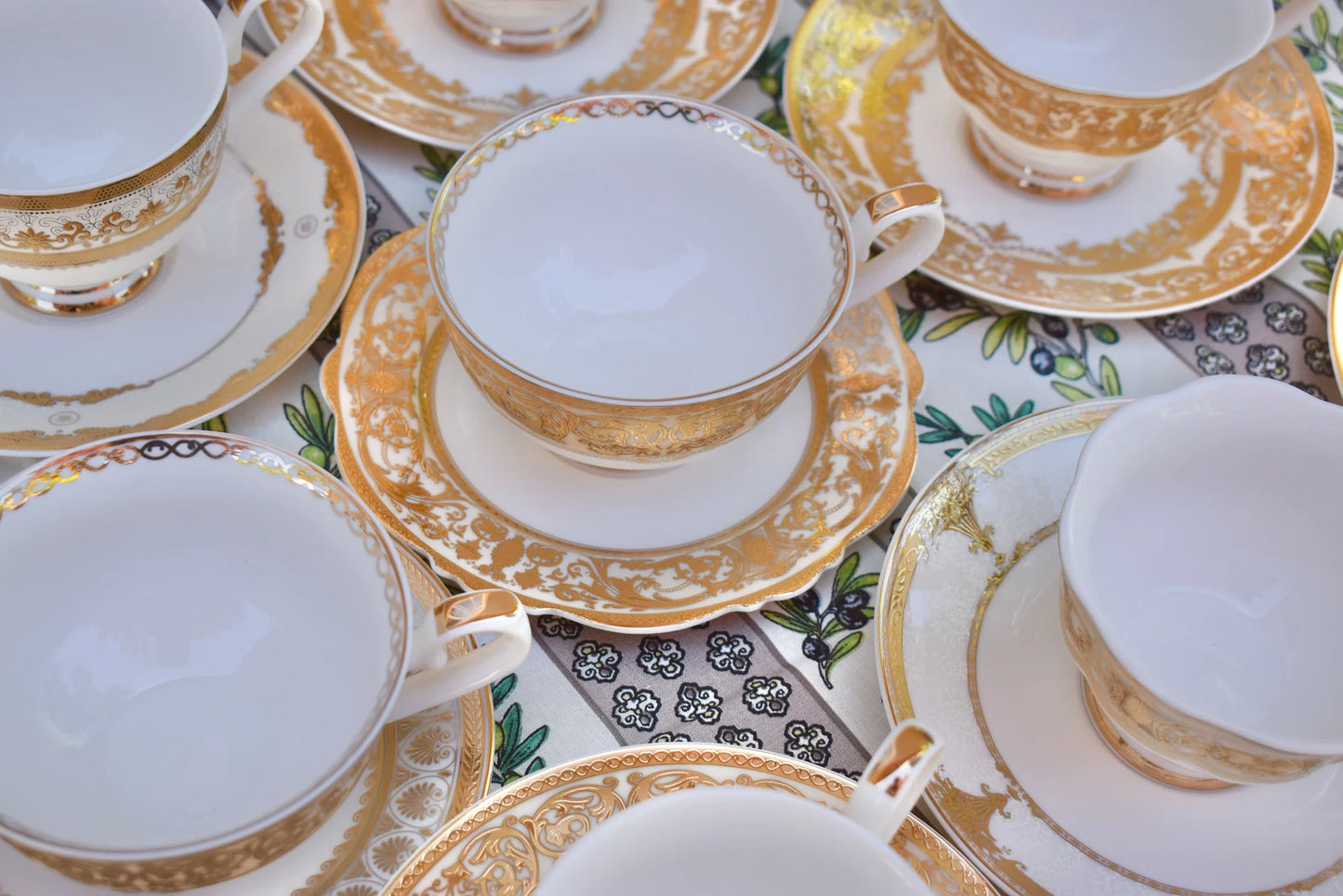 Mismatched Regency Teacups