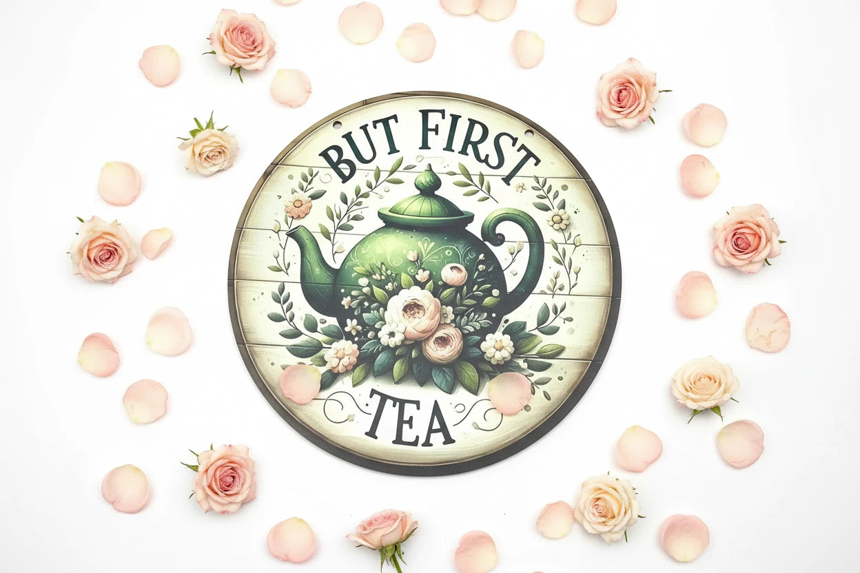 But First Tea Sign