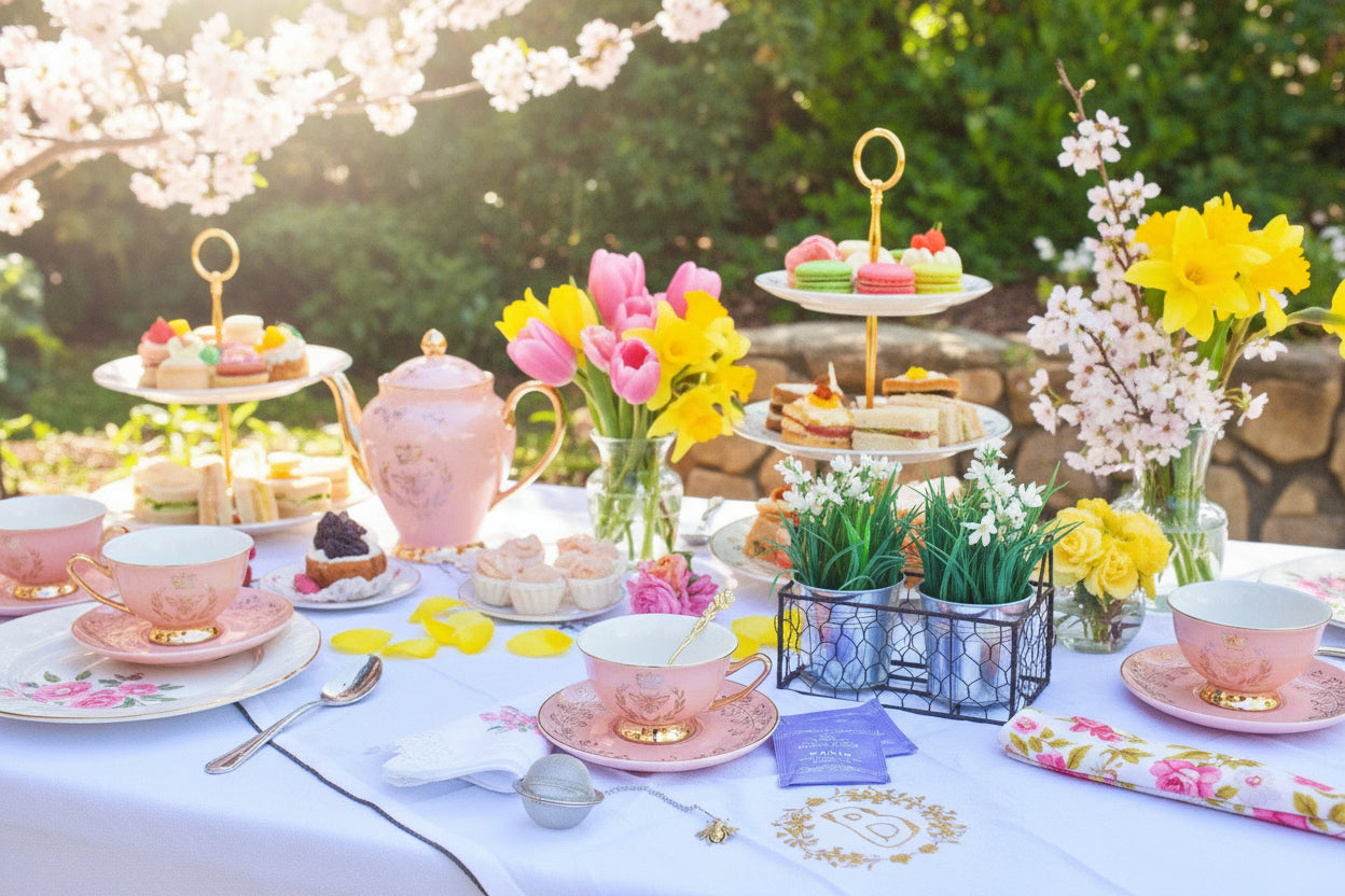 Bridgerton Inspired Vintage Rose Teacup Gift Set