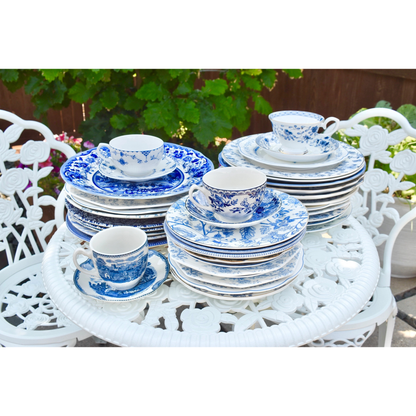 Mismatched Blue  White Plates
