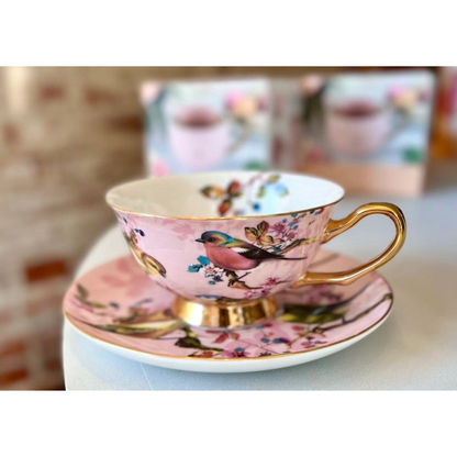 Vintage Garden Birds Teacup