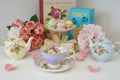 Bouquet of Roses on Lavender Teacup Gift Set