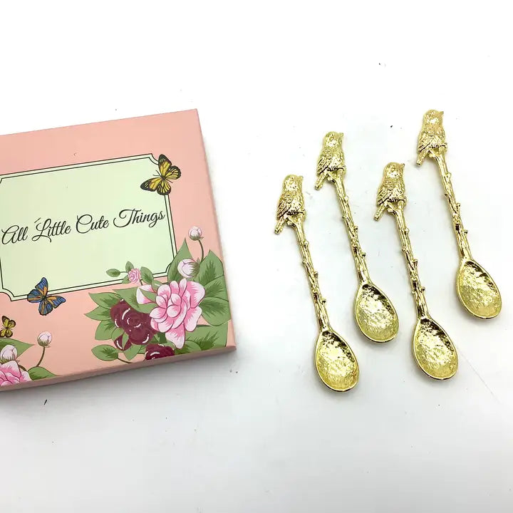 Gold Bird Handle Teaspoon