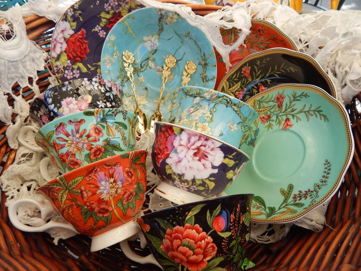 Mismatched Fiesta Teacups