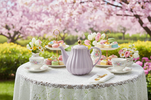 Timeless Beauty Lavender Teapot