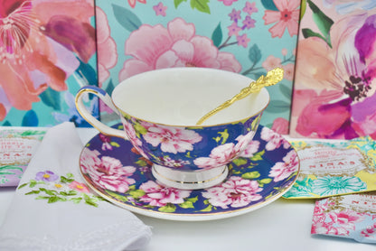Fiesta Purple Flowers Teacup Gift Set