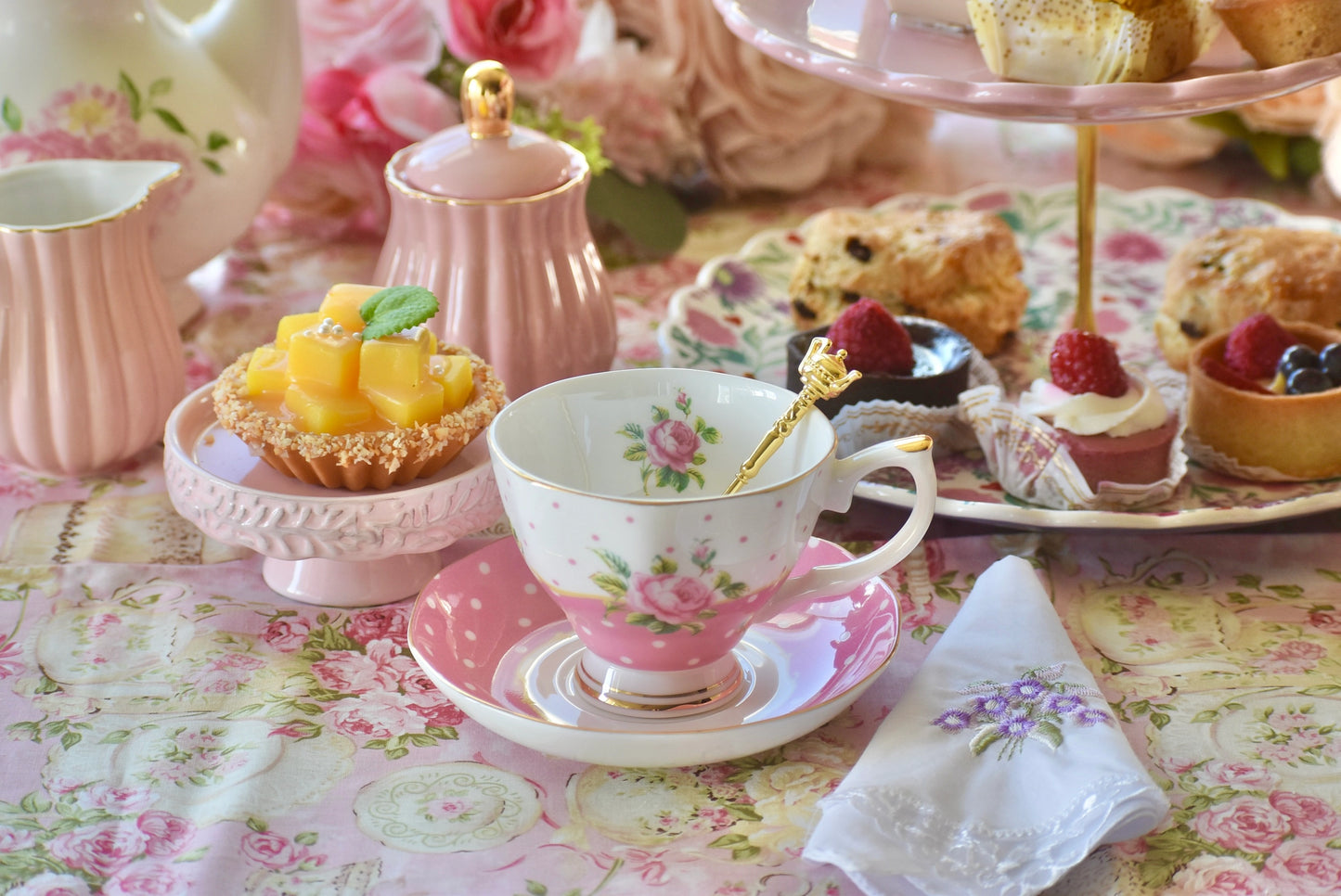 Country Rose Cheeky Pink Teacup Gift Set