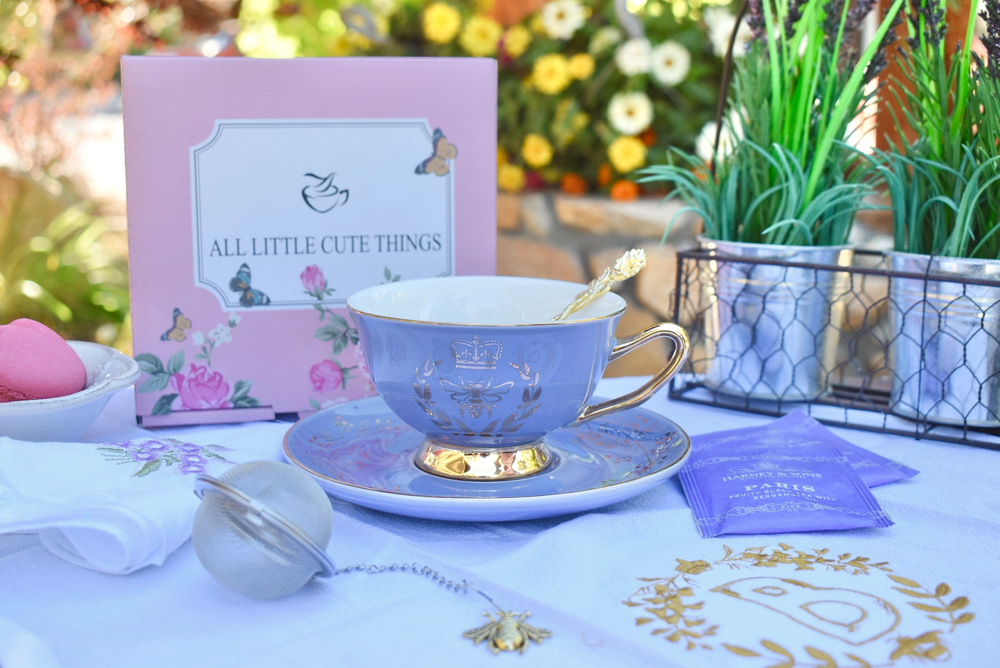 Bridgerton Inspired Wisteria Teacup Gift Set
