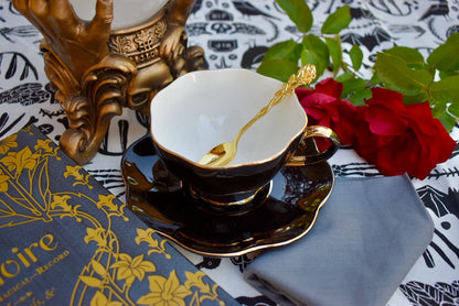 Black and Gold Teacup Gift Set