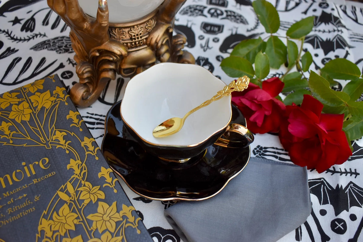 Black and Gold Teacup Gift Set