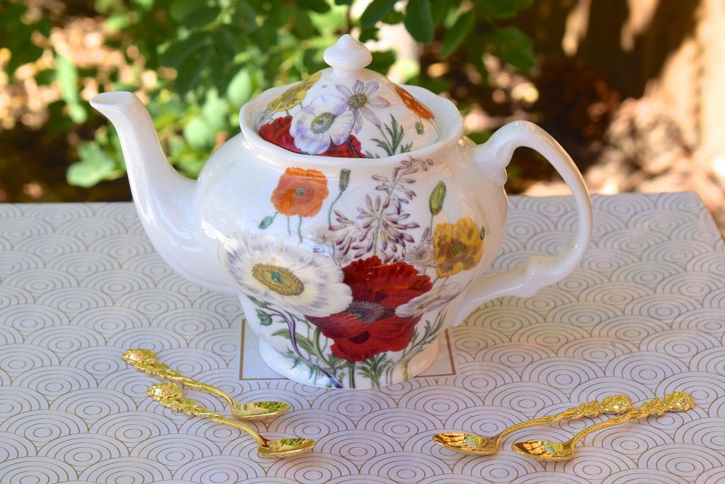 Poppy Flowers Teapot
