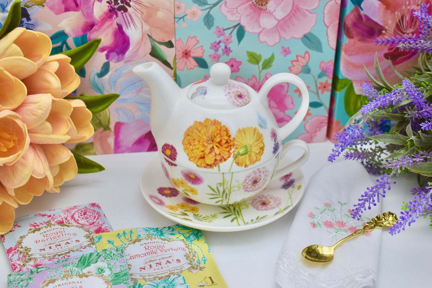 Marigold Garden Tea for One Gift Set
