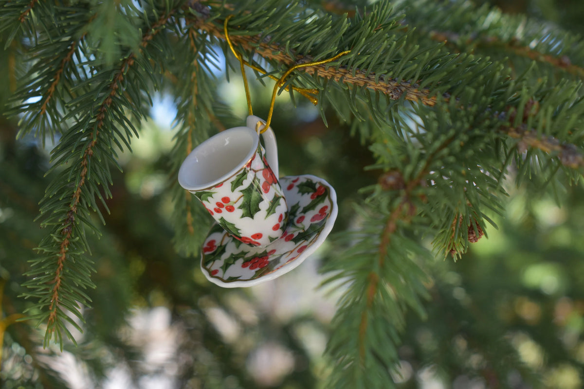 Tea Cup Ornament with Gift Box