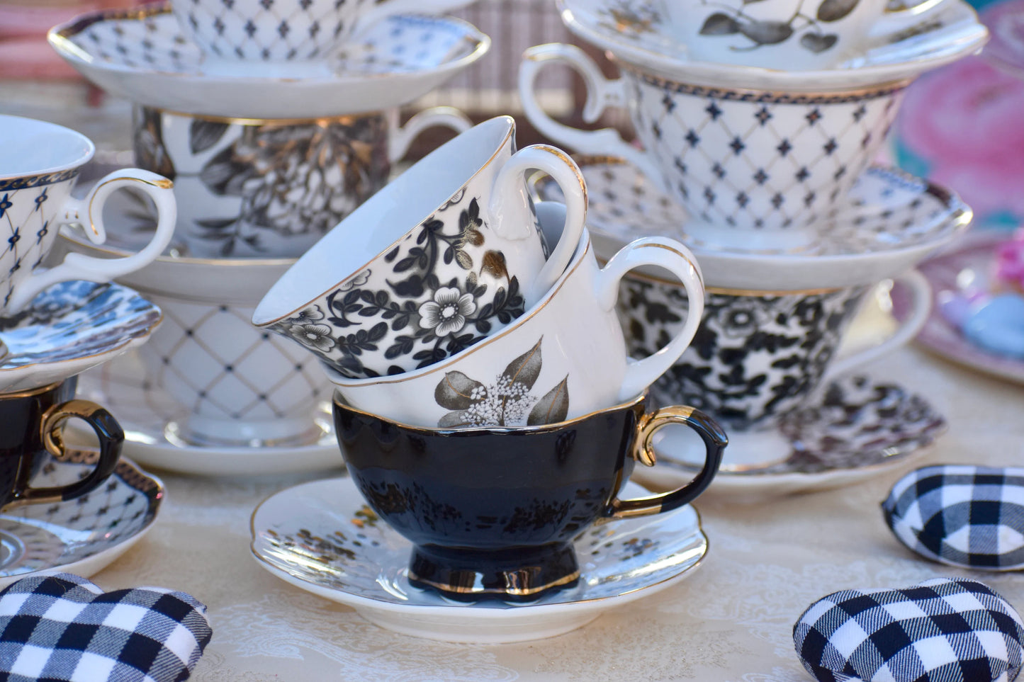 Mismatched Elegant Teacups