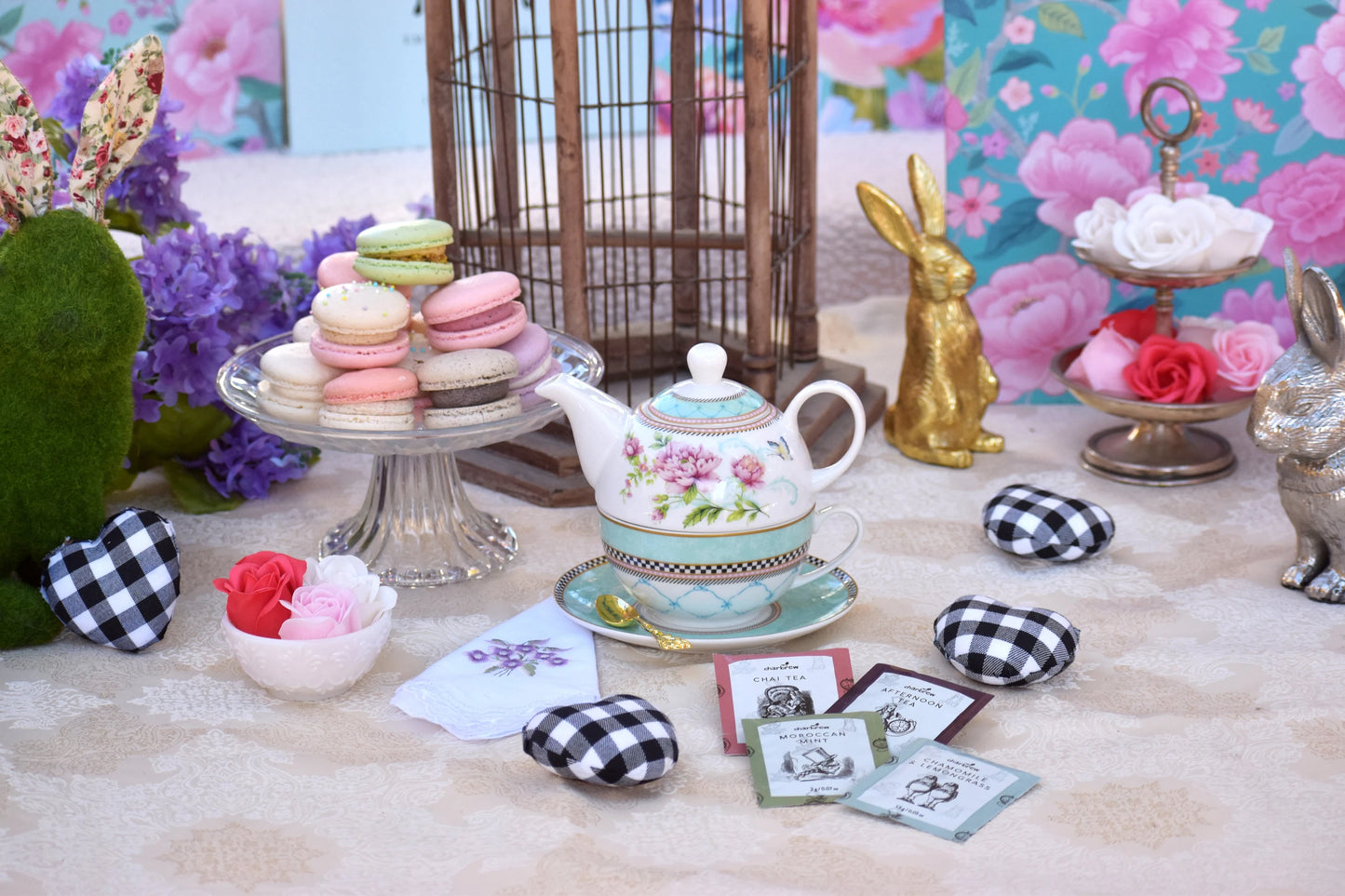 Peony Garden Tea for One Gift Set