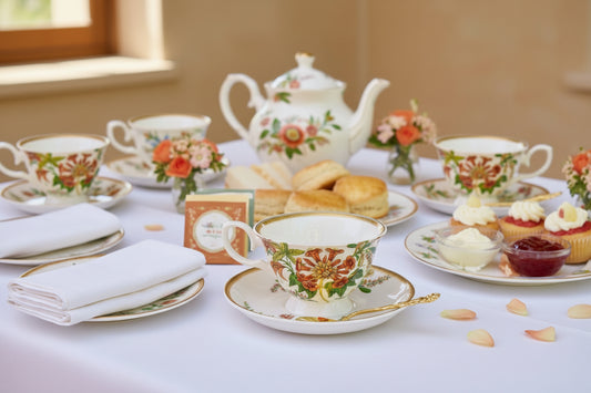 Daylily Orange Flower Teacup Gift Set