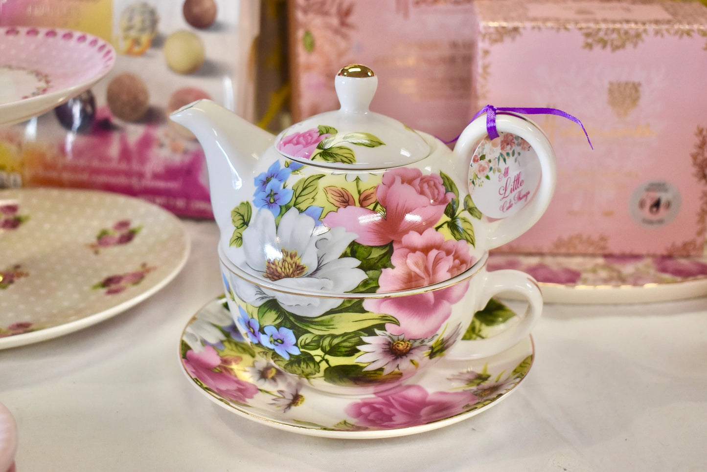 Rose Garden Tea for One Gift Set