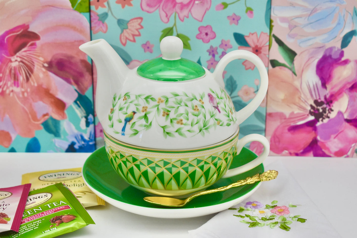 Birds in the Garden Tea for One Gift Set