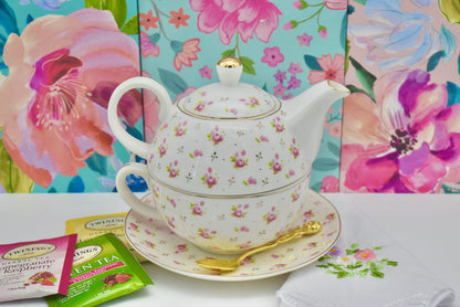 Rosebud Tea for One Gift Set