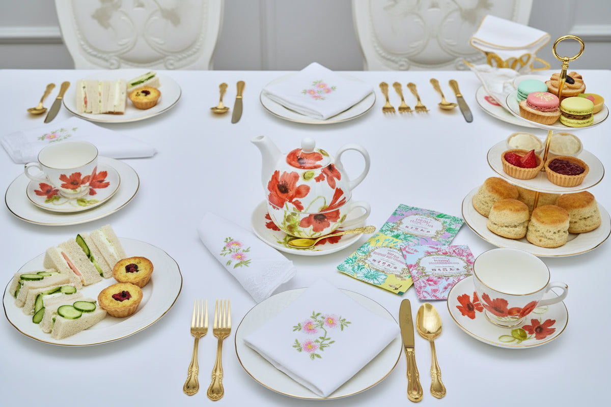 Blooming Poppies Tea for One Gift Set