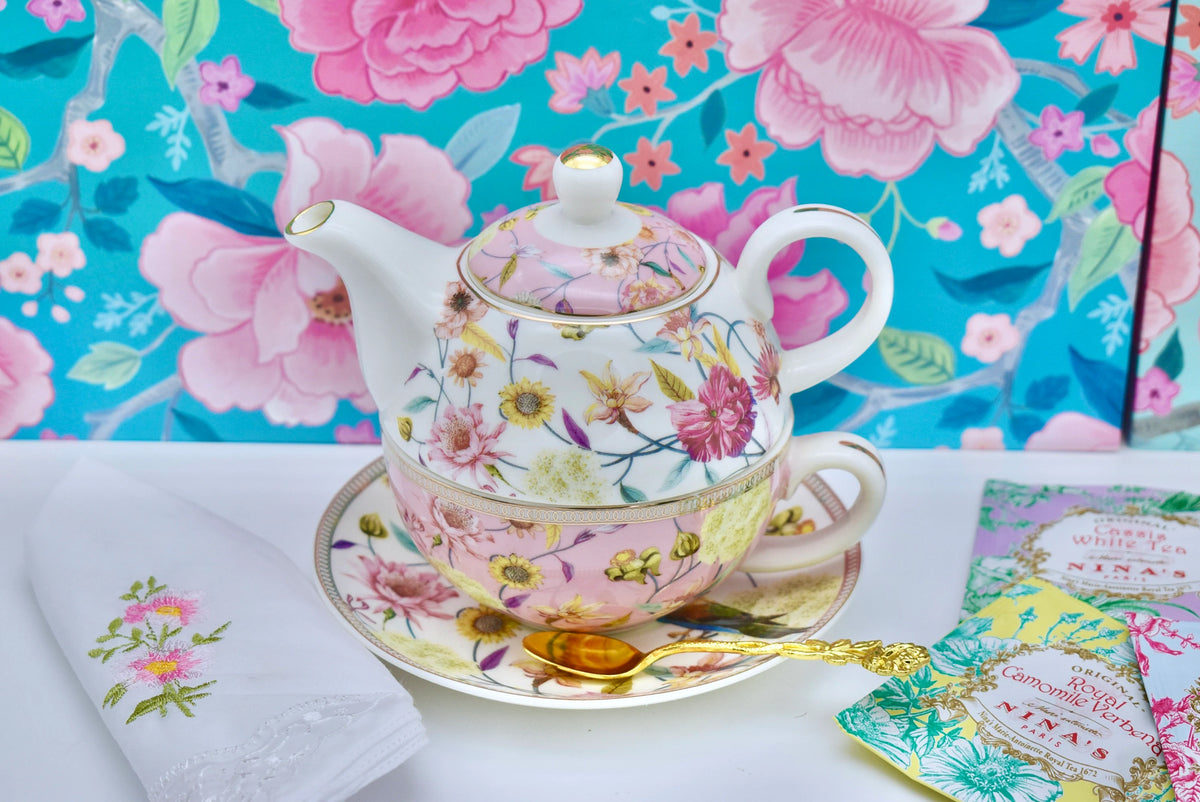 Hummingbird Tea for One Gift Set